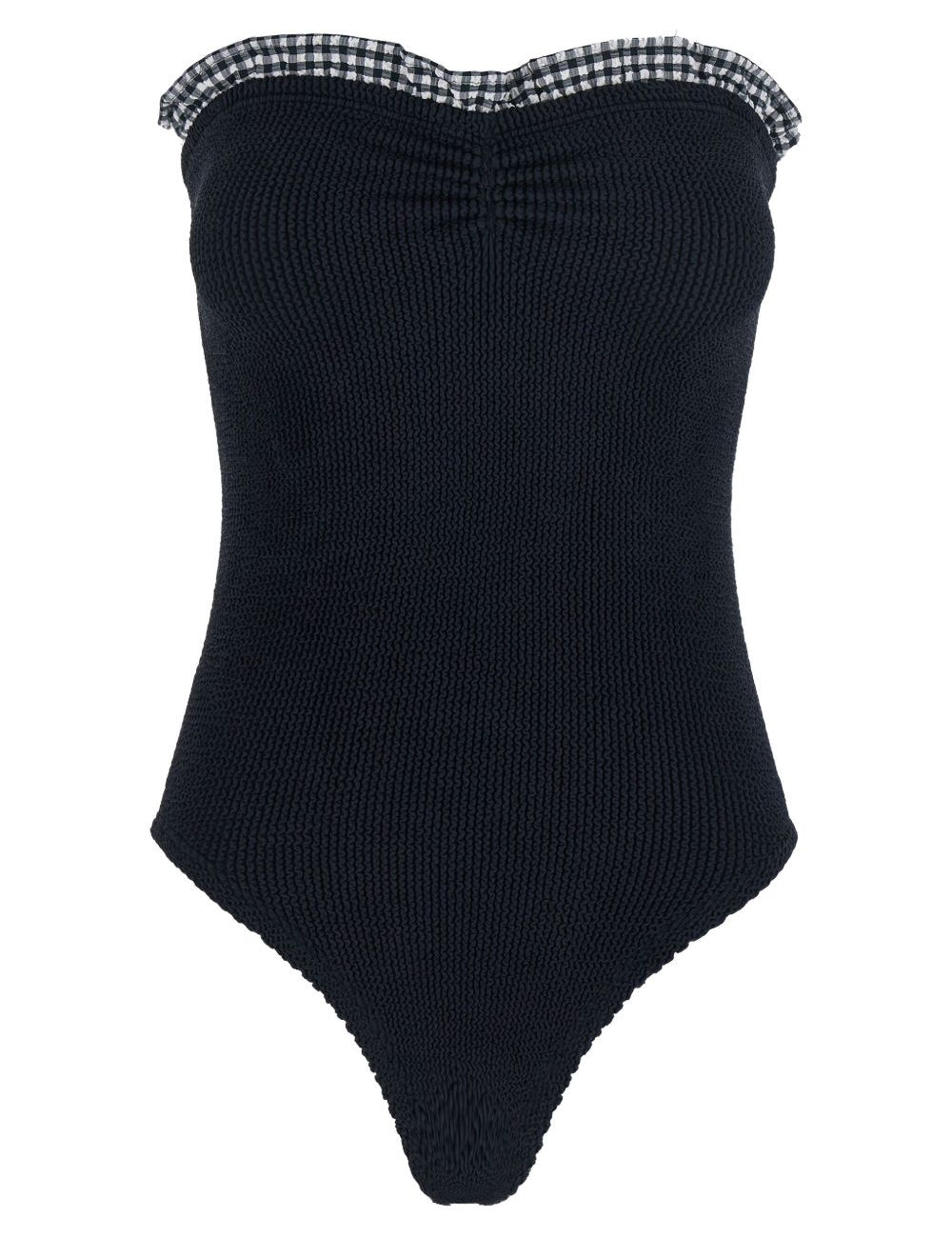 Costume intero senza spalline dolly in nero Hunza G - donna 