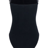 Costume intero senza spalline dolly in nero Hunza G - donna 