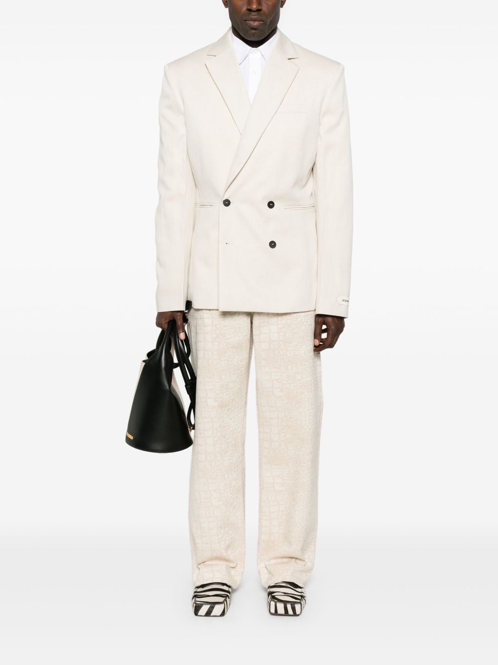 Giacca doppiopetto la veste fernando in beige Jacquemus - uomo 