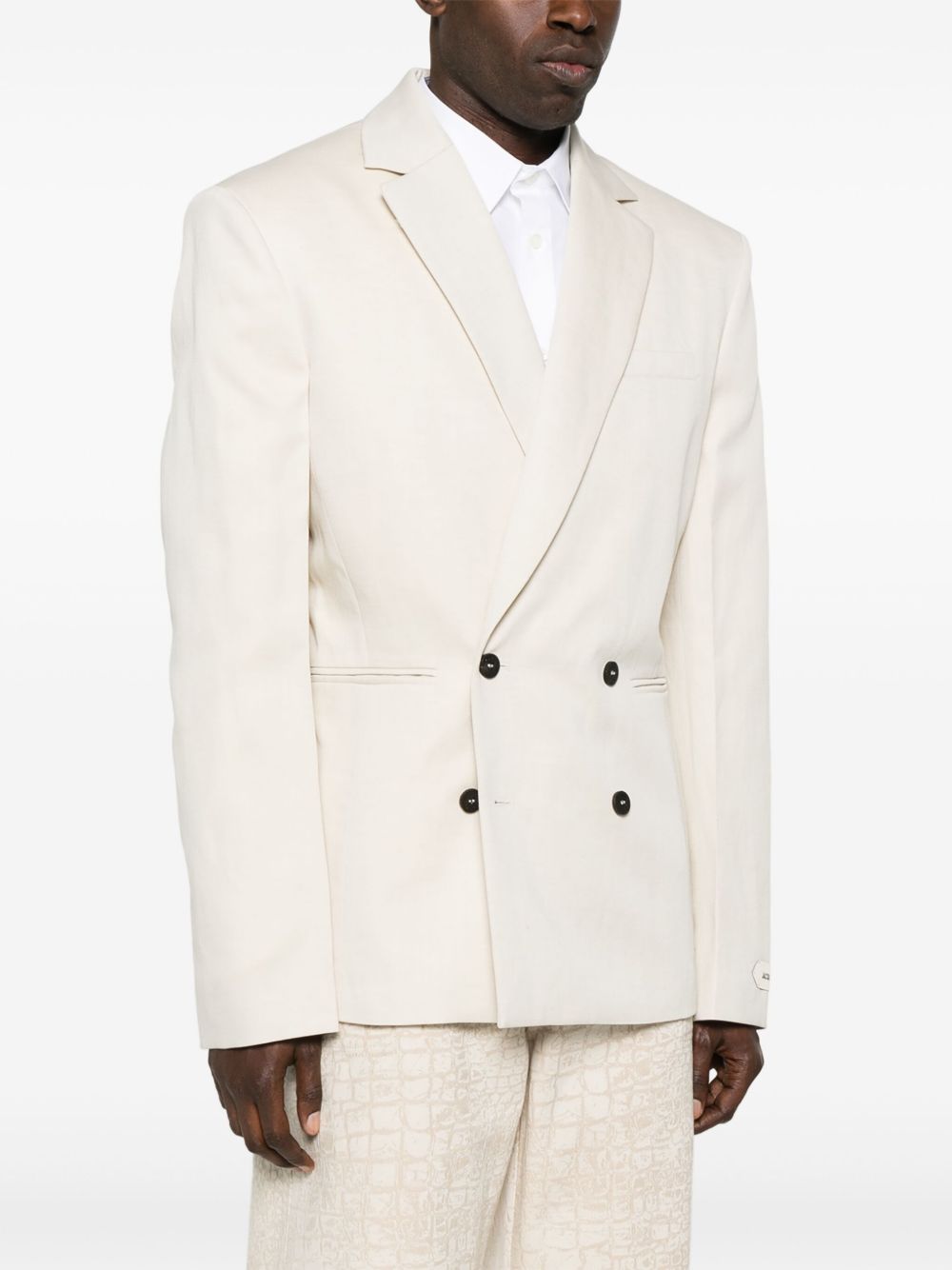 Giacca doppiopetto la veste fernando in beige Jacquemus - uomo 
