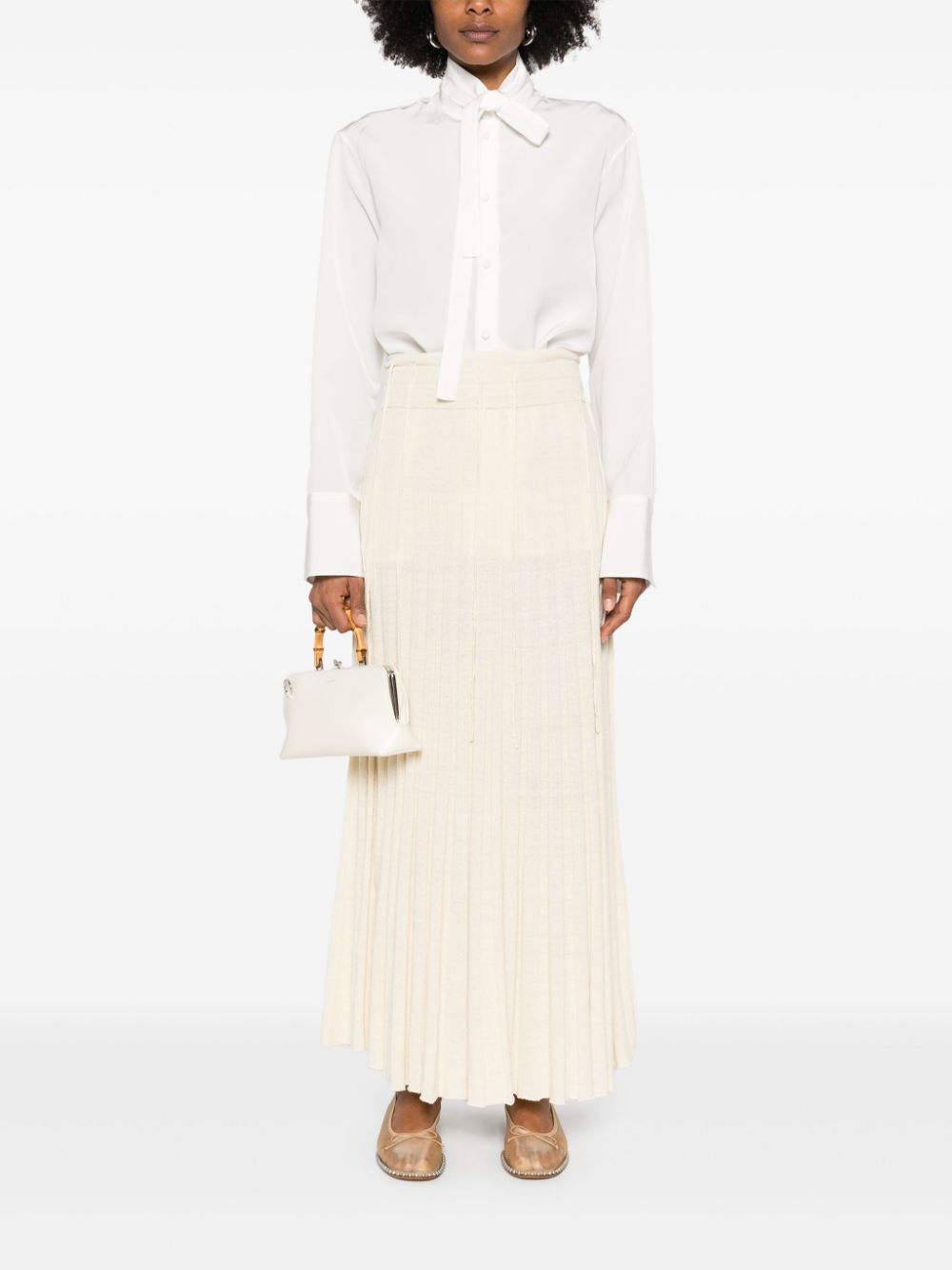 Camicia con fiocco in bianco Jil sander - donna 