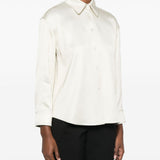 Camicia in twill in avorio Jil Sander - donna 