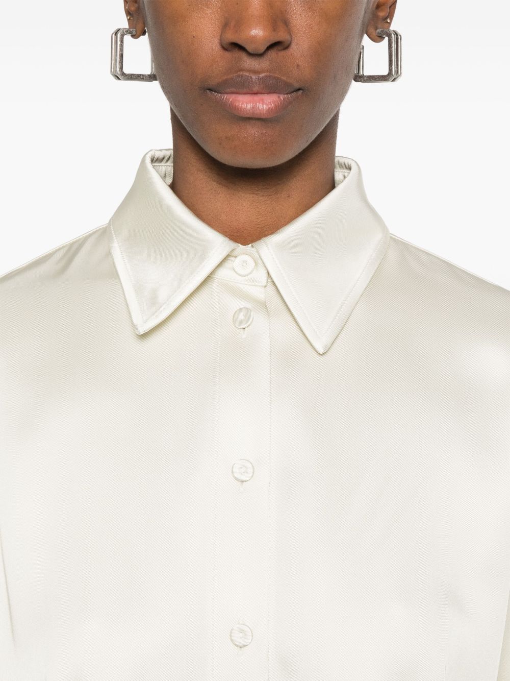 Camicia in twill in avorio Jil Sander - donna 