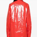 Camicia con cravatta integrata in vernice rossa Jil Sander - donna 