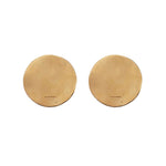 Orecchini rotondi con logo in oro Jil Sander - donna 
