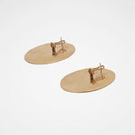 Orecchini rotondi con logo in oro Jil Sander - donna 