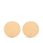 Orecchini rotondi con logo in oro Jil Sander - donna 