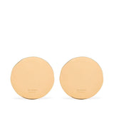 Orecchini rotondi con logo in oro Jil Sander - donna 