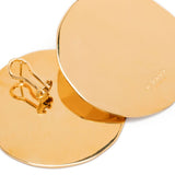 Orecchini rotondi con logo in oro Jil Sander - donna 