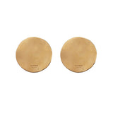 Orecchini rotondi con logo in oro Jil Sander - donna 