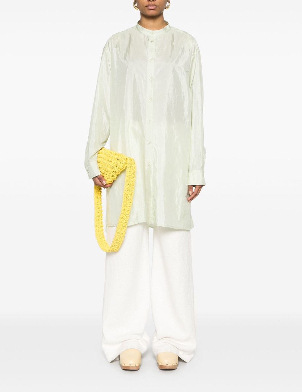 Camicia in raso in verde Jil sander - donna 