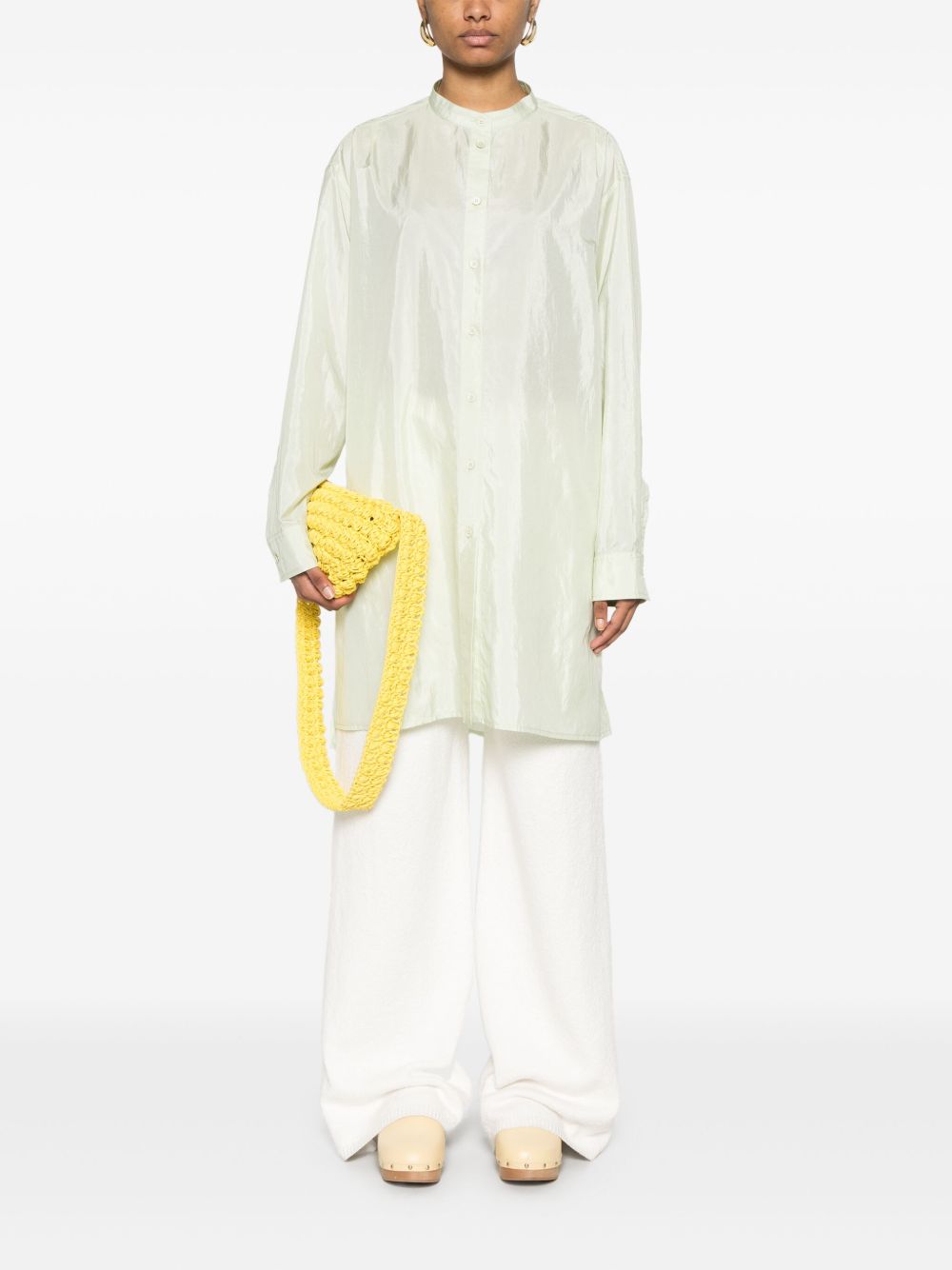 Camicia in raso in verde Jil sander - donna 