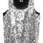 Top con paillettes in argento Junya Watanabe - donna 