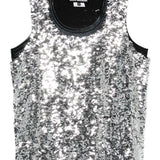 Top con paillettes in argento Junya Watanabe - donna 