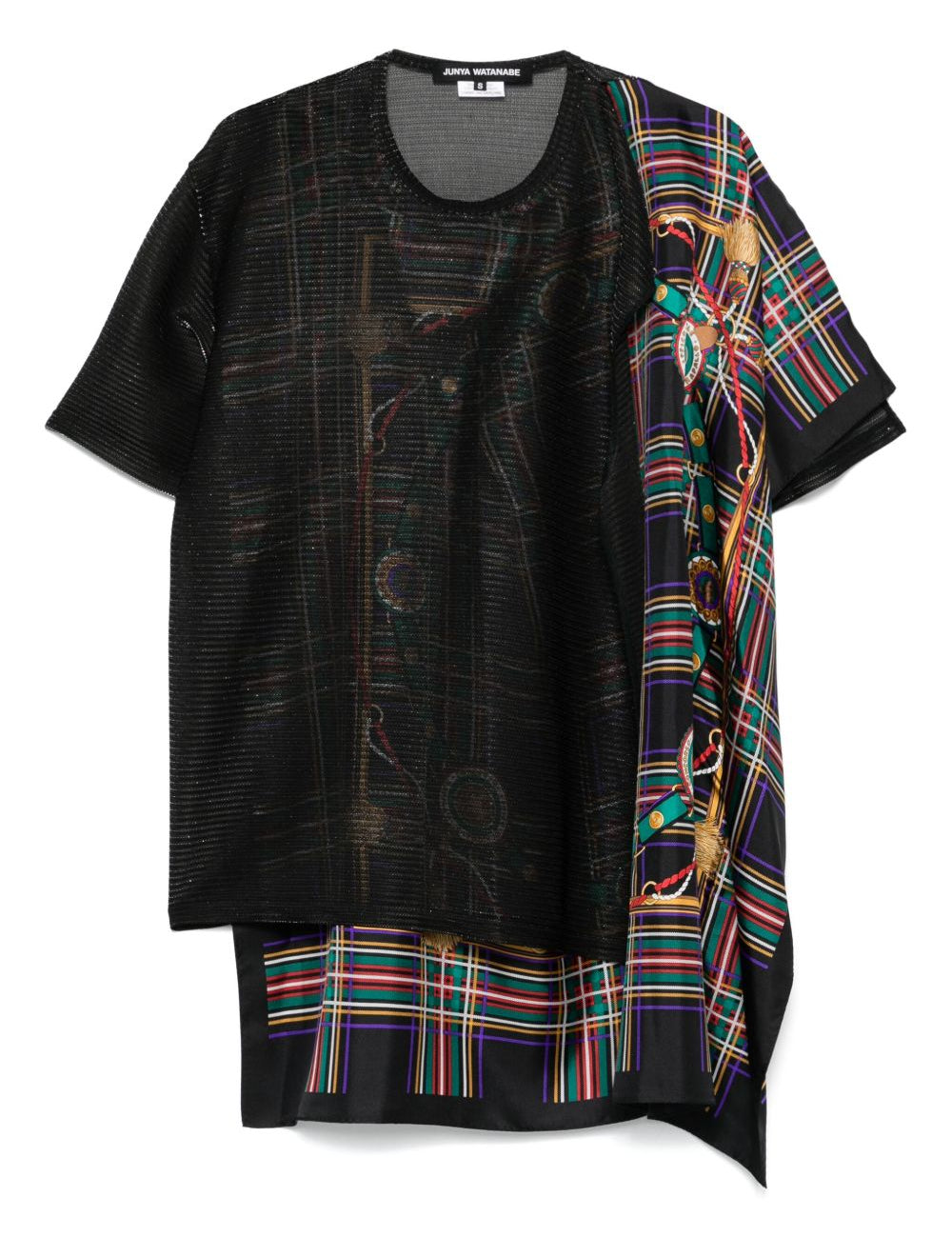 T-shirt con design a strati in nero Junya watanabe - donna 
