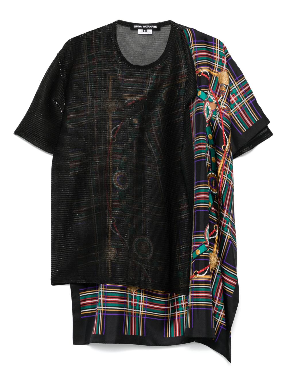 T-shirt con design a strati in nero Junya watanabe - donna 