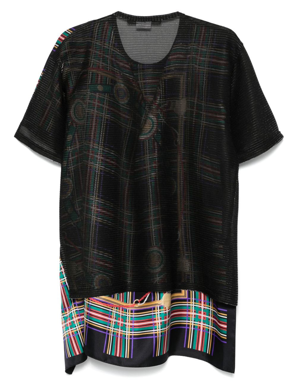 T-shirt con design a strati in nero Junya watanabe - donna 
