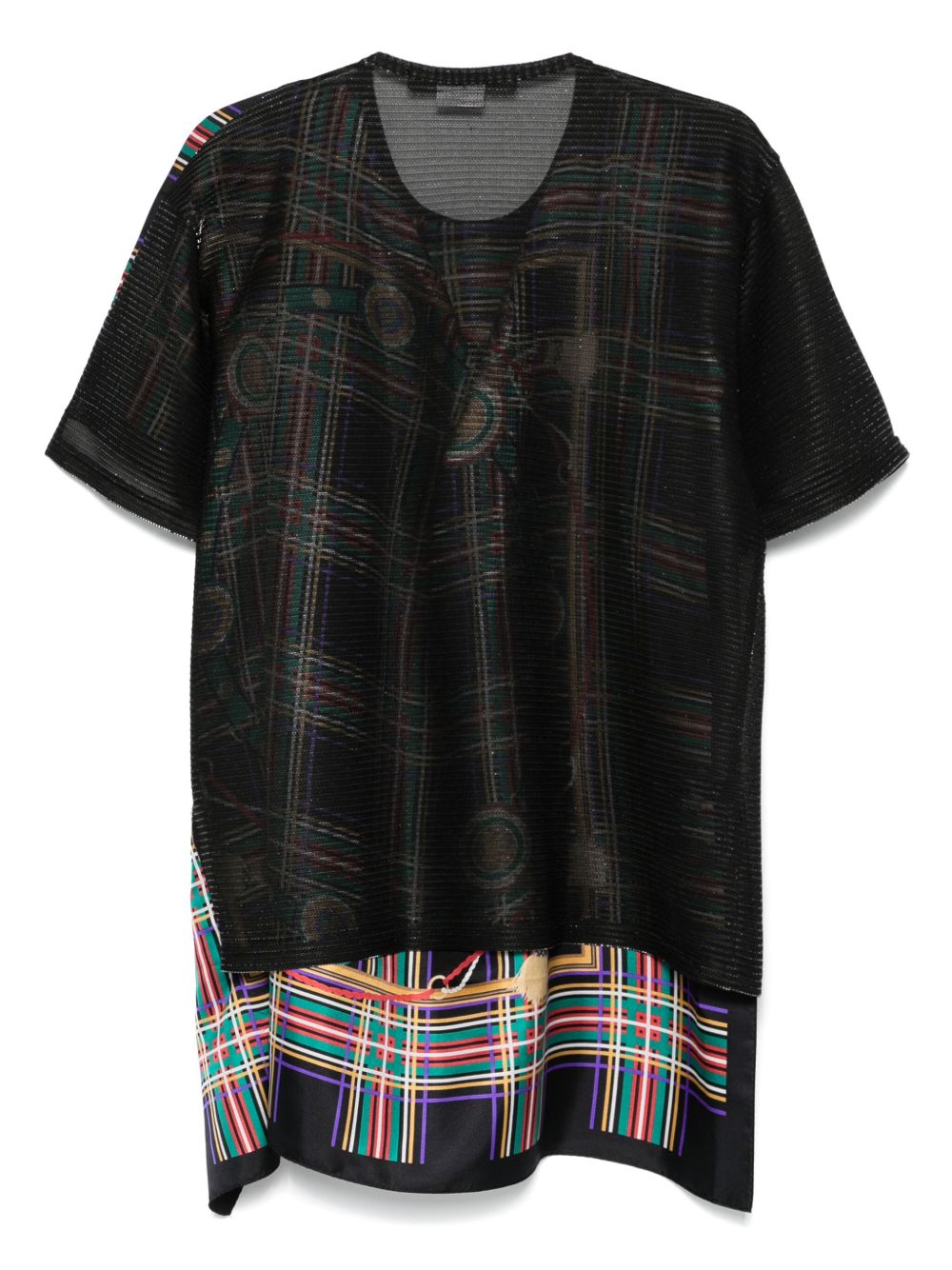 T-shirt con design a strati in nero Junya watanabe - donna 