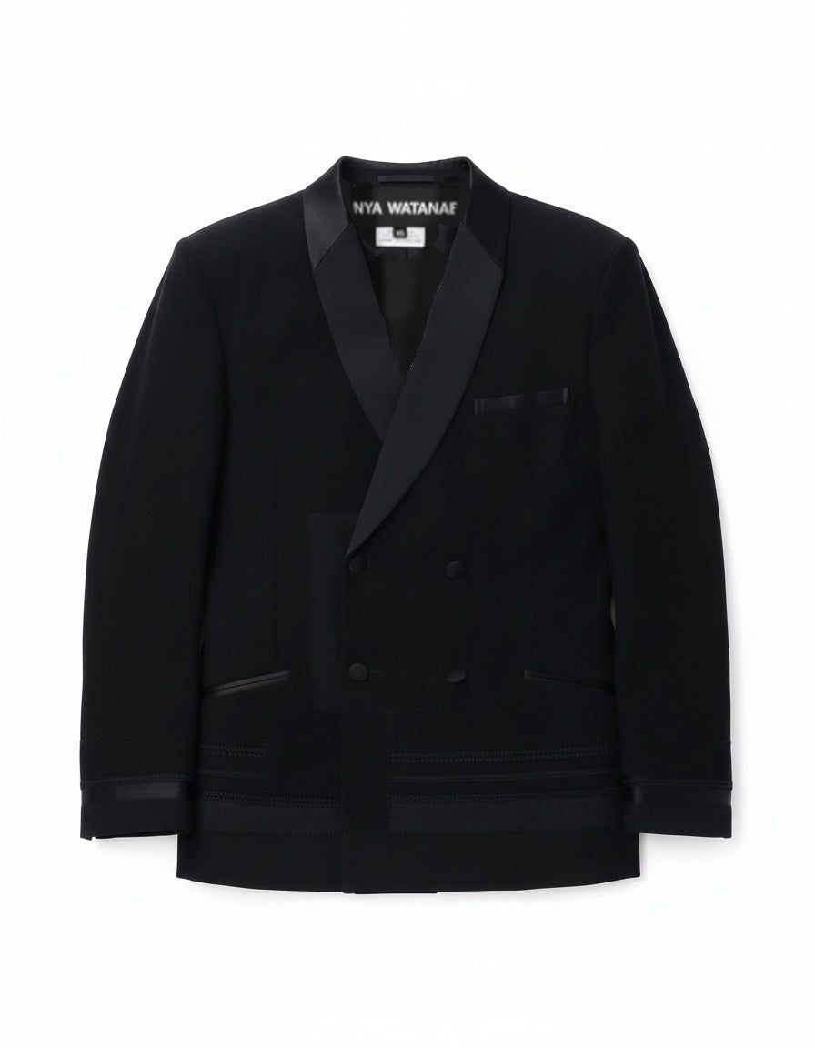 Blazer doppiopetto in nero Junya Watanabe - uomo 
