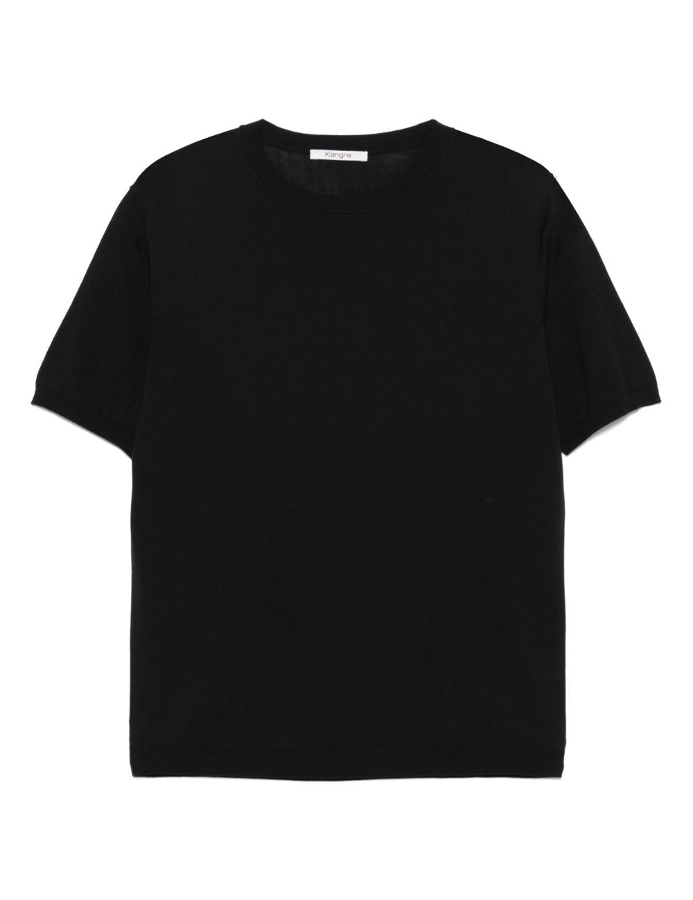 T-shirt a coste in nero Kangra - uomo 