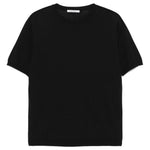 T-shirt a coste in nero Kangra - uomo 