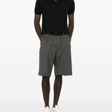 T-shirt a coste in nero Kangra - uomo 