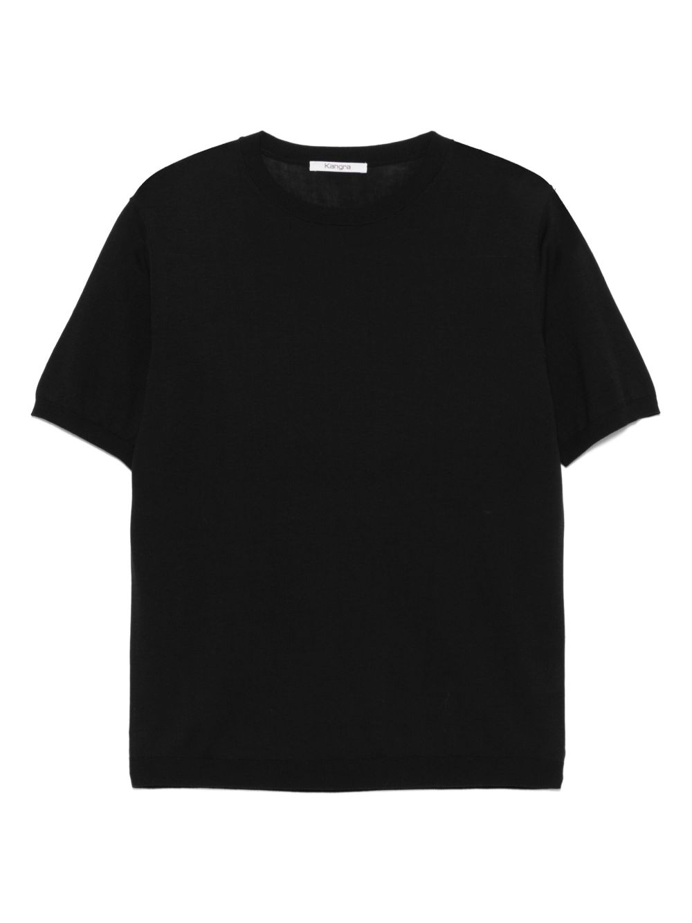 T-shirt a coste in nero Kangra - uomo 