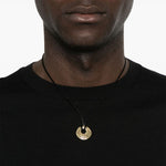 T-shirt a coste in nero Kangra - uomo 