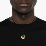 T-shirt a coste in nero Kangra - uomo 