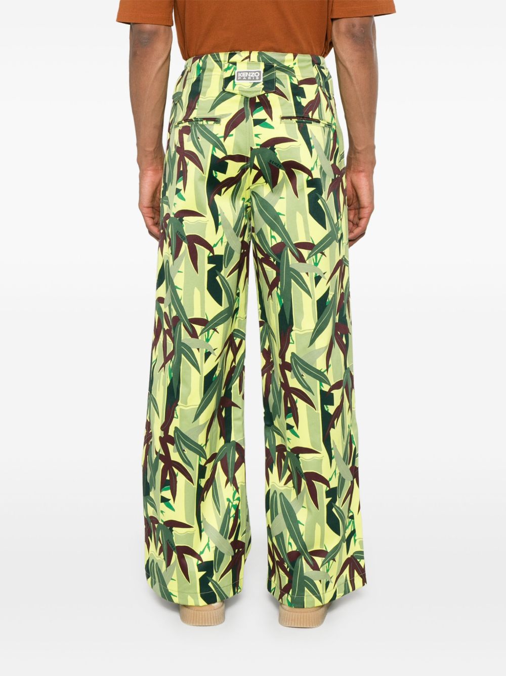 Pantaloni con stampa Chiku-Rin Camo in verde Kenzo - uomo 