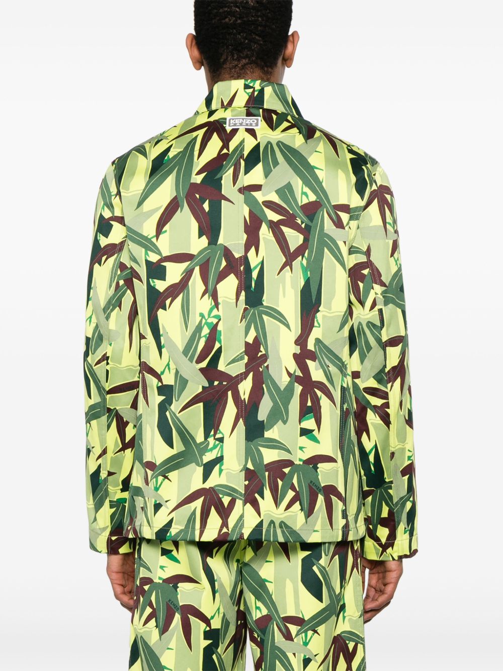 Giacca-camicia con stampa Chiku-Rin Camo in vedre Kenzo - uomo 