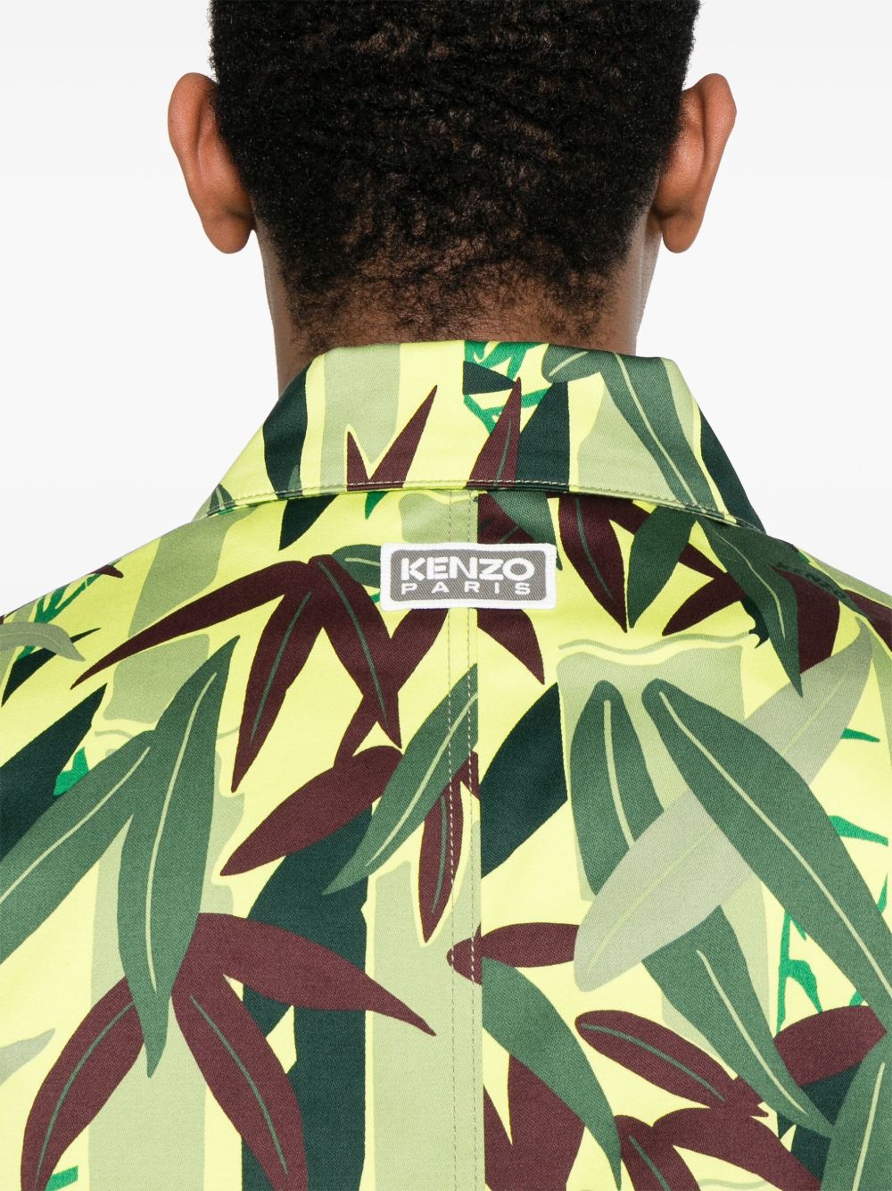 Giacca-camicia con stampa Chiku-Rin Camo in vedre Kenzo - uomo 