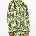 Giacca-camicia con stampa Chiku-Rin Camo in vedre Kenzo - uomo 
