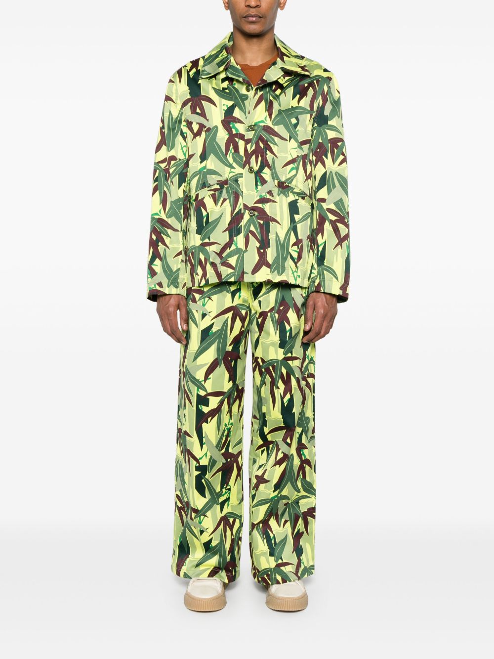 Giacca-camicia con stampa Chiku-Rin Camo in vedre Kenzo - uomo 