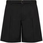 Shorts in lana vergine in nero Lanvin - donna 