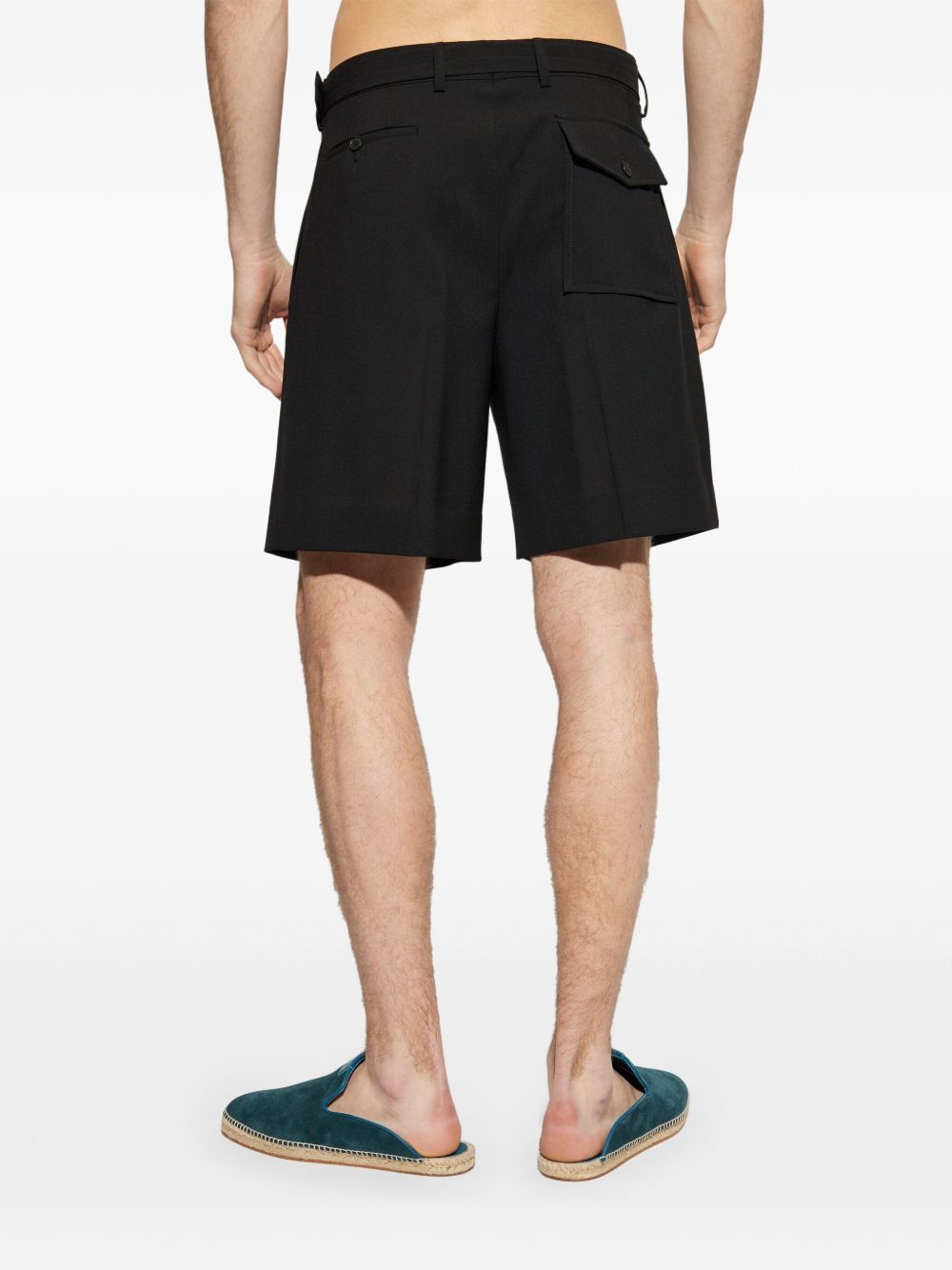 Shorts in lana vergine in nero Lanvin - donna 