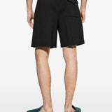 Shorts in lana vergine in nero Lanvin - donna 