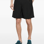 Shorts in lana vergine in nero Lanvin - donna 