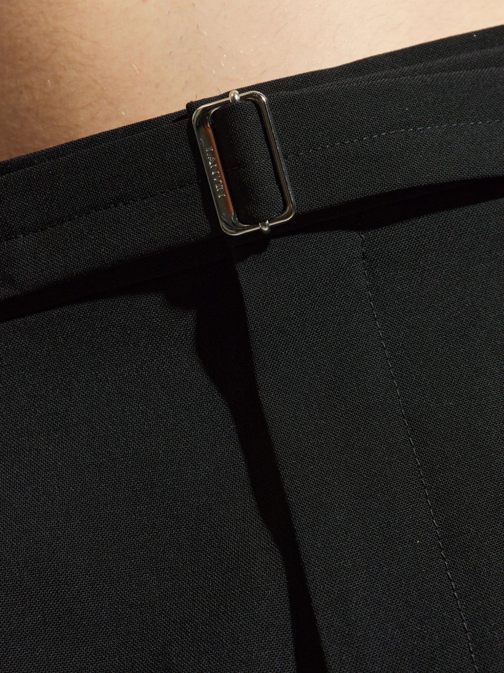 Shorts in lana vergine in nero Lanvin - donna 