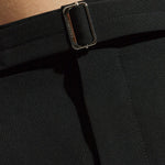 Shorts in lana vergine in nero Lanvin - donna 