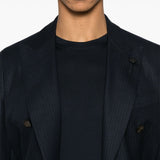 T-shirt girocollo in blu notte Lardini - uomo 