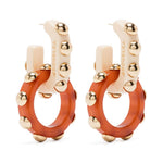 Orecchini con borchie in beige e marrone La Double J - women 