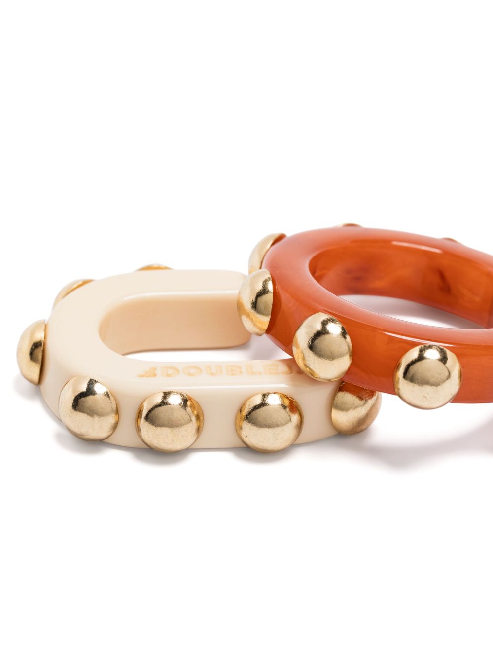 Orecchini con borchie in beige e marrone La Double J - women 