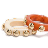 Orecchini con borchie in beige e marrone La Double J - women 