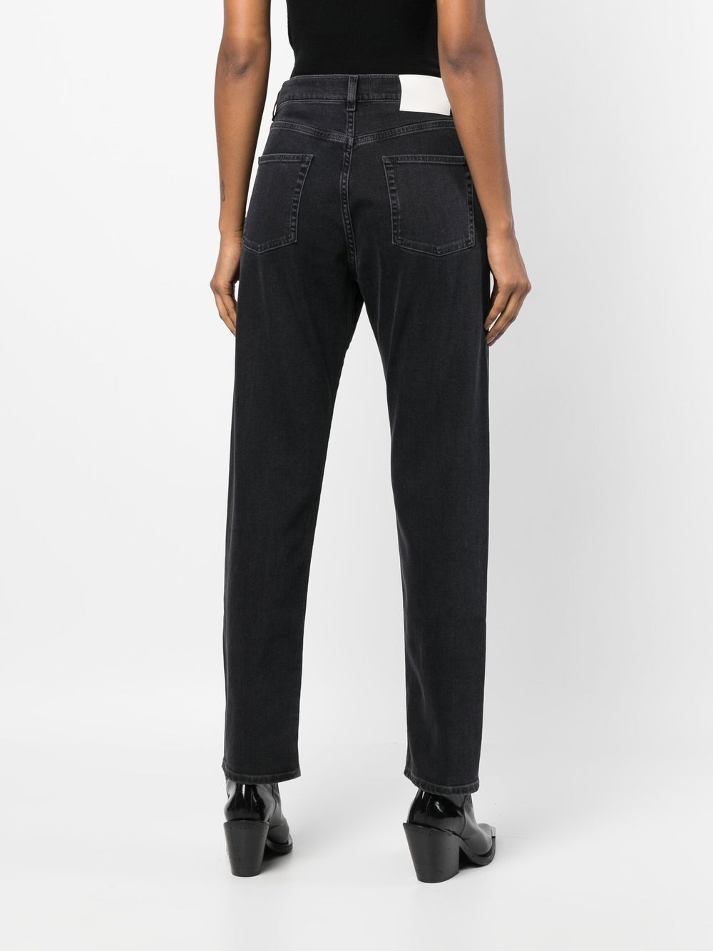 Jeans dritti wular a vita alta in nero Loulou studio - donna 