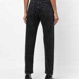 Jeans dritti wular a vita alta in nero Loulou studio - donna 