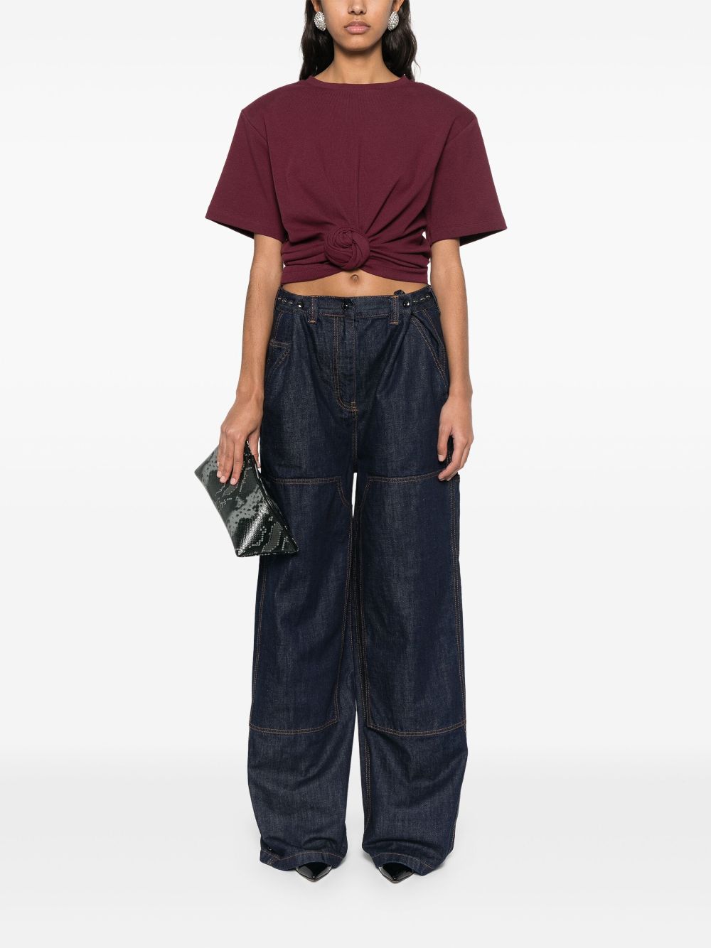 Jeans a gamba larga in blu Magda butrym - donna 