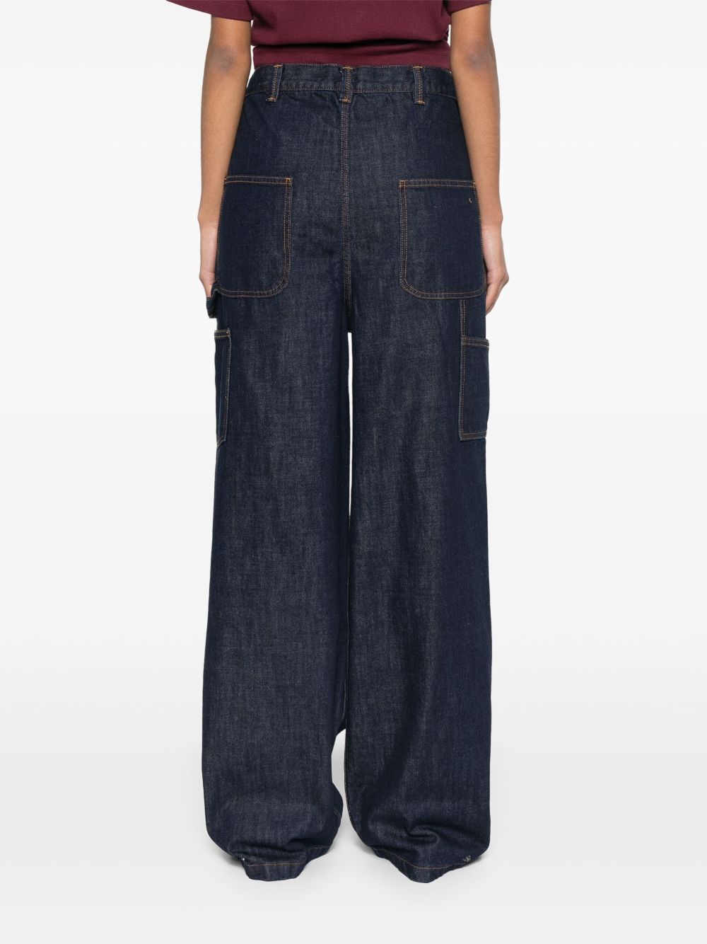 Jeans a gamba larga in blu Magda butrym - donna 