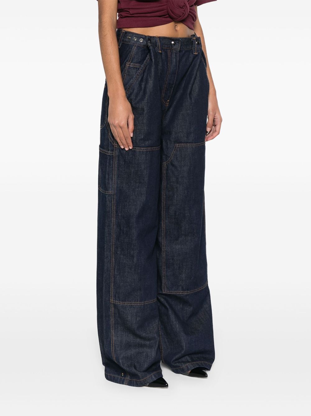 Jeans a gamba larga in blu Magda butrym - donna 