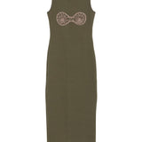 Abito con dettaglio all'uncinetto in verde khaki Magda Butrym - donna 